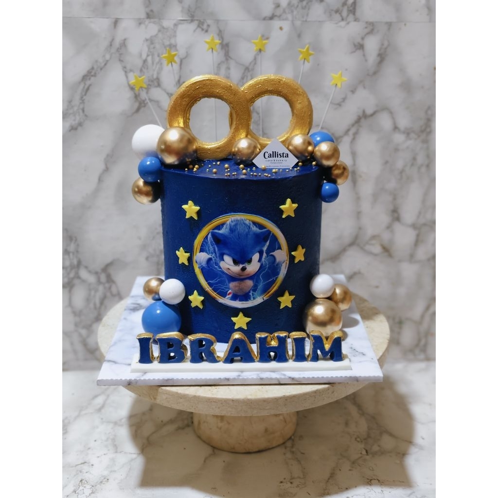 Kue Ulang tahun Tema Sonic/Karakter Anak Laki2/Kue Ulang tahun