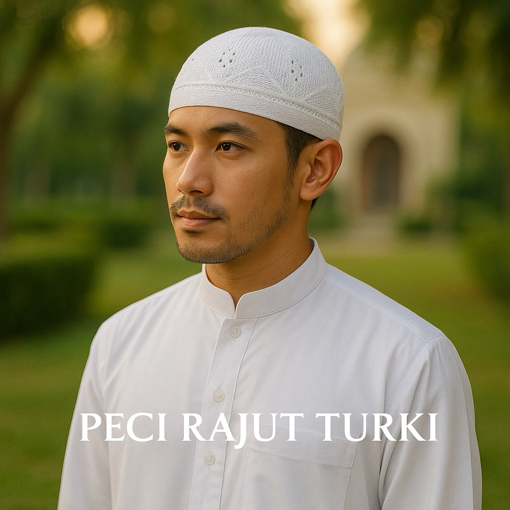 Febrian ID Peci Rajut Motif Turki/Kopiah Turki Dewasa/Kopiah Turki Polos Tebal Rajutan Hand Made