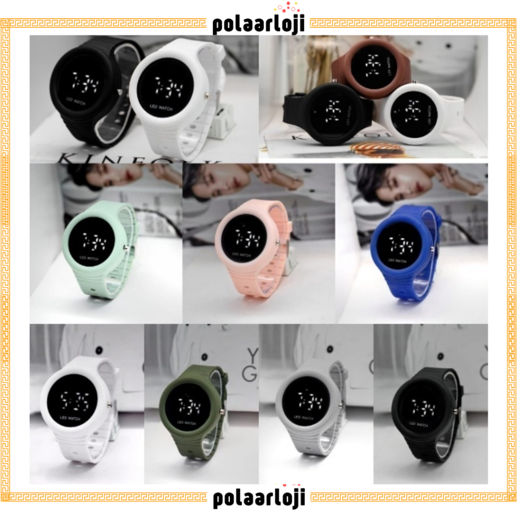 PA Jam Tangan LED Digital Pria Wanita Rubber Electronic Fashion Couple Anak Remaja Premium RM053