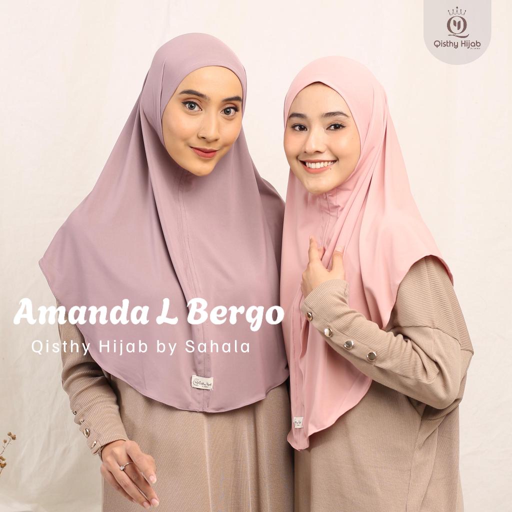 QISTHY HIJAB - AMANDA SIZE L Hijab Instan Daily NONPED Premium Qisthy Hijab by Sahala