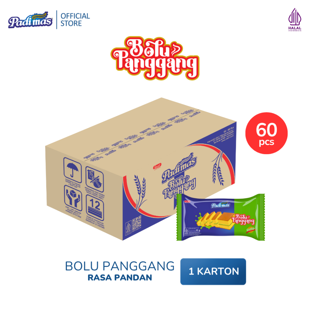 

Padimas Bolu Panggang Rasa Pandan - 1 Karton