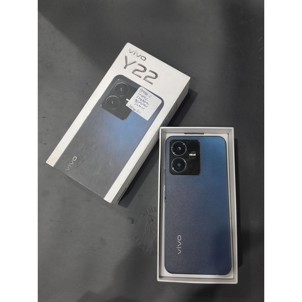 HP Smartphone VIVO Y22 RAM 6/128GB SECOND FULLSET 100% ORIGINAL / BEKAS PAKAI