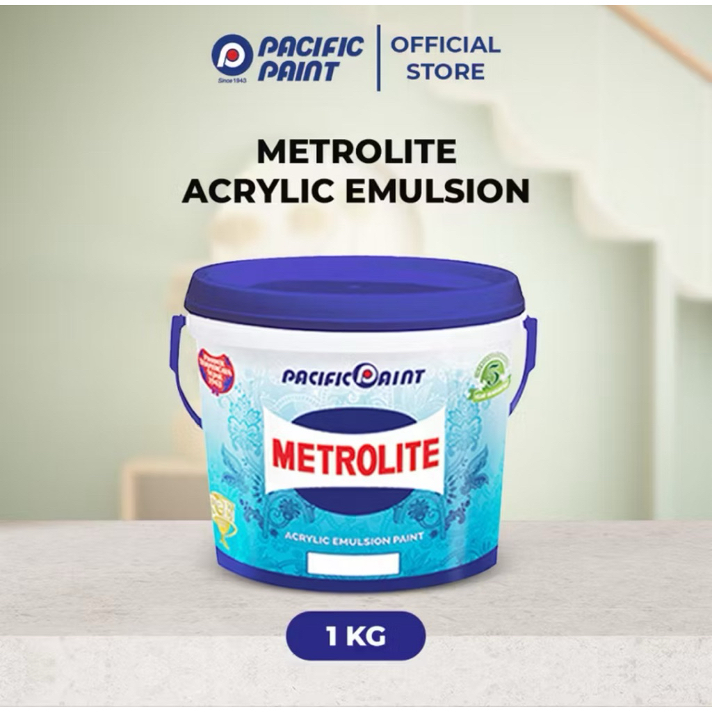 METROLITE ACRYLIC EMULSION PASIFIC PAINT 000 PUTIH 1KG