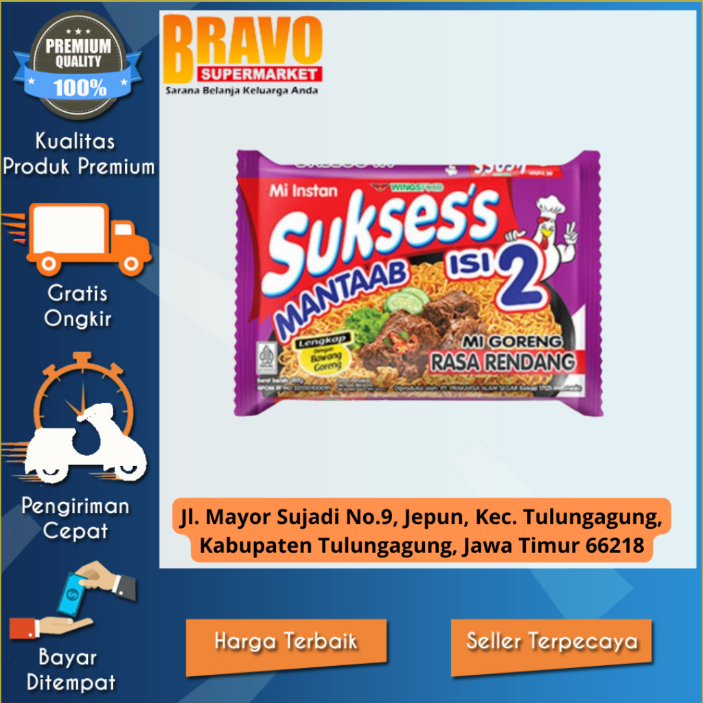 

Bravo Supermarket Tulungagung - SUKSESS MIE ISI2 RENDANG 132gr