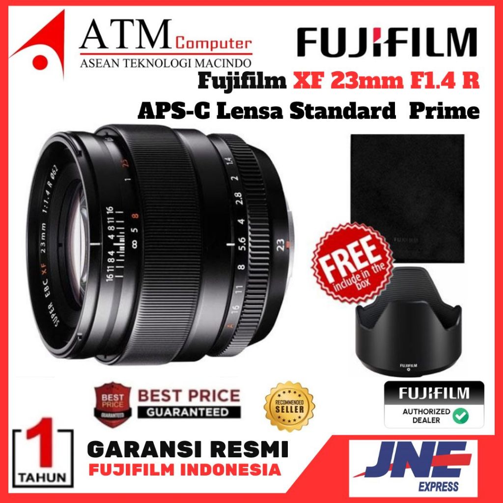Fujifilm XF 23mm f1.4 R Lensa Fujinon XF23mm f/1.4 Fuji 23 mm f1.4 R RESMI