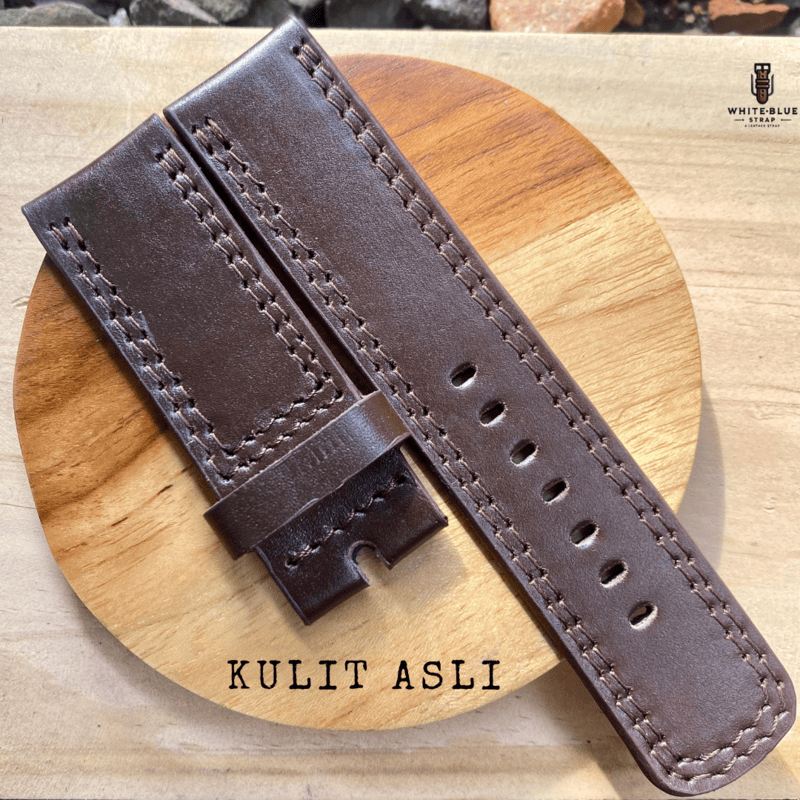 Tali Jam Tangan Kulit Asli Sapi Warna Coklat – Strap Cowhide Leather Handmade – Cocok untuk Semua Je
