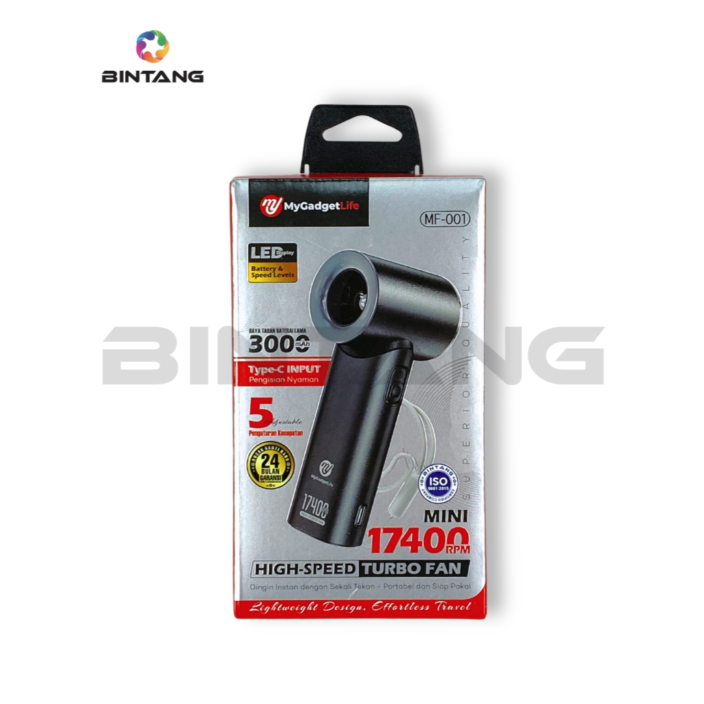 KIPAS ANGIN PORTABLE TURBO FAN MY GADGET LIFE MF-001