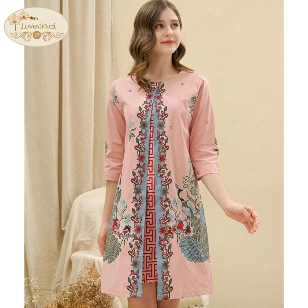 Dress Batik 252 BBB/ Batik Wanita Modern/ Batik Katun Strech