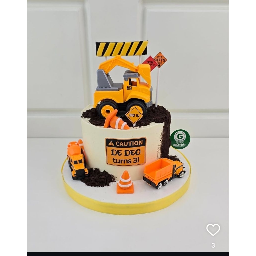 

CAKE CUSTOM TEMA KONSTRUKSI UK 15CM