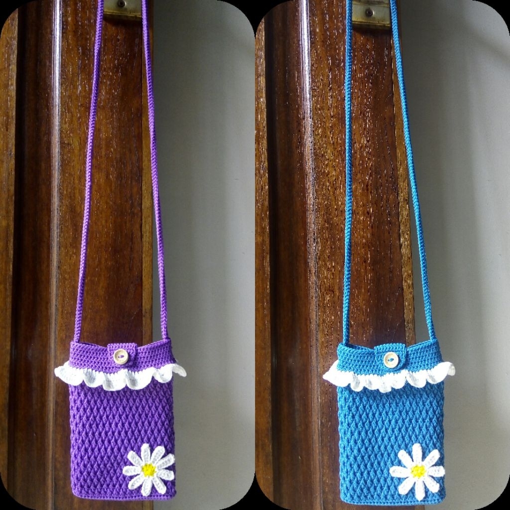 Tas rajut HP/Tas rajut handmade/Tas rajut selempang