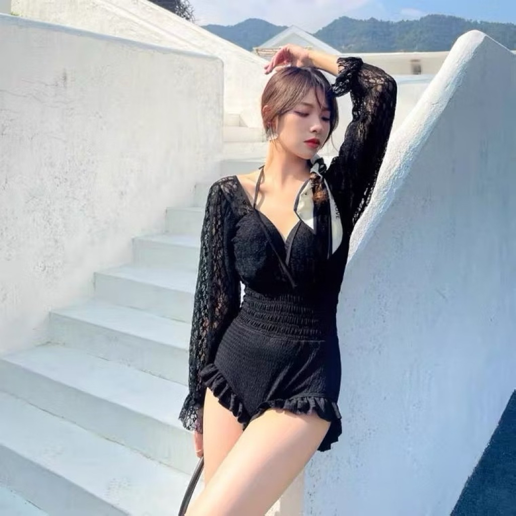 Bikini Holic | Saley Bikini | Bikini with Outer | Bikini Long Sleeve | Bikini V Backless