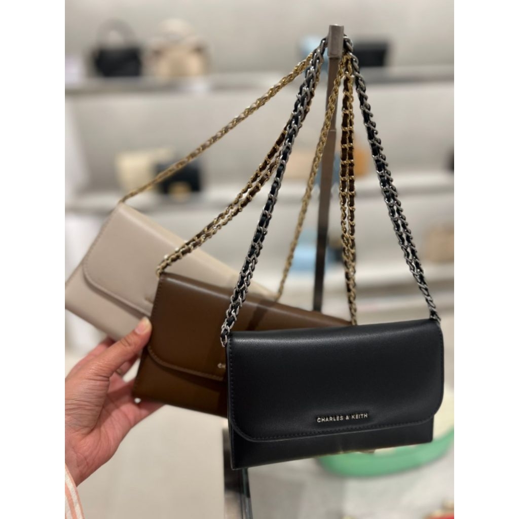 Dompet Chain CNK Octavia Front Flap Long Wallet (CK6-10840550) Authentic 100%