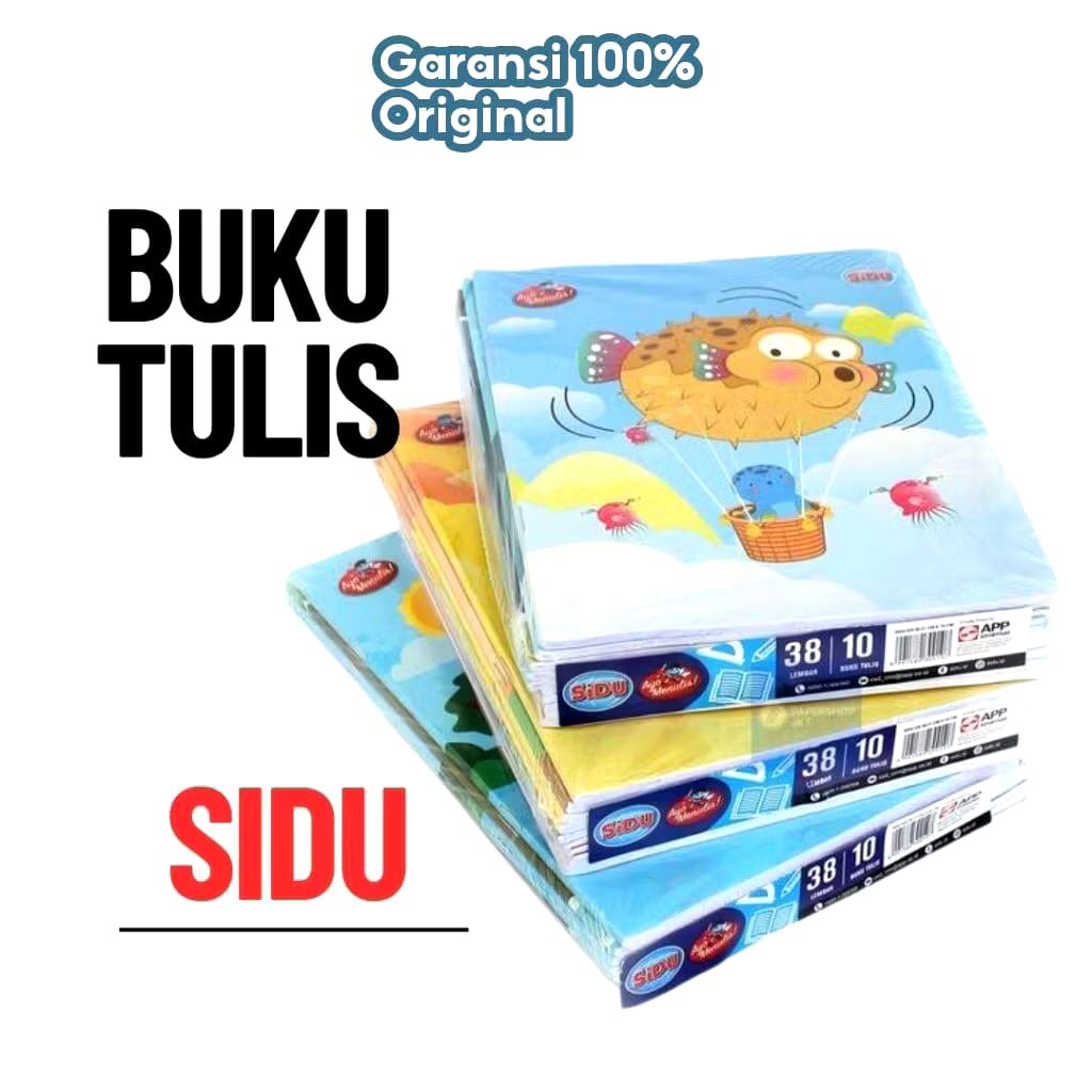 

BUKU TULIS SIDU 58 | 38 | 30 Lembar Harga untuk 1 Pak Isi 10 Pieces Sudah Free Peaking Dus ya