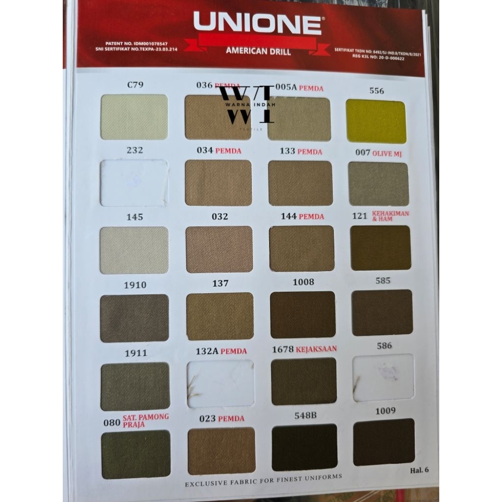 KAIN SERAGAM PEMDA UNIONE METERAN (HARGA PER SETENGAH METER) PART 6