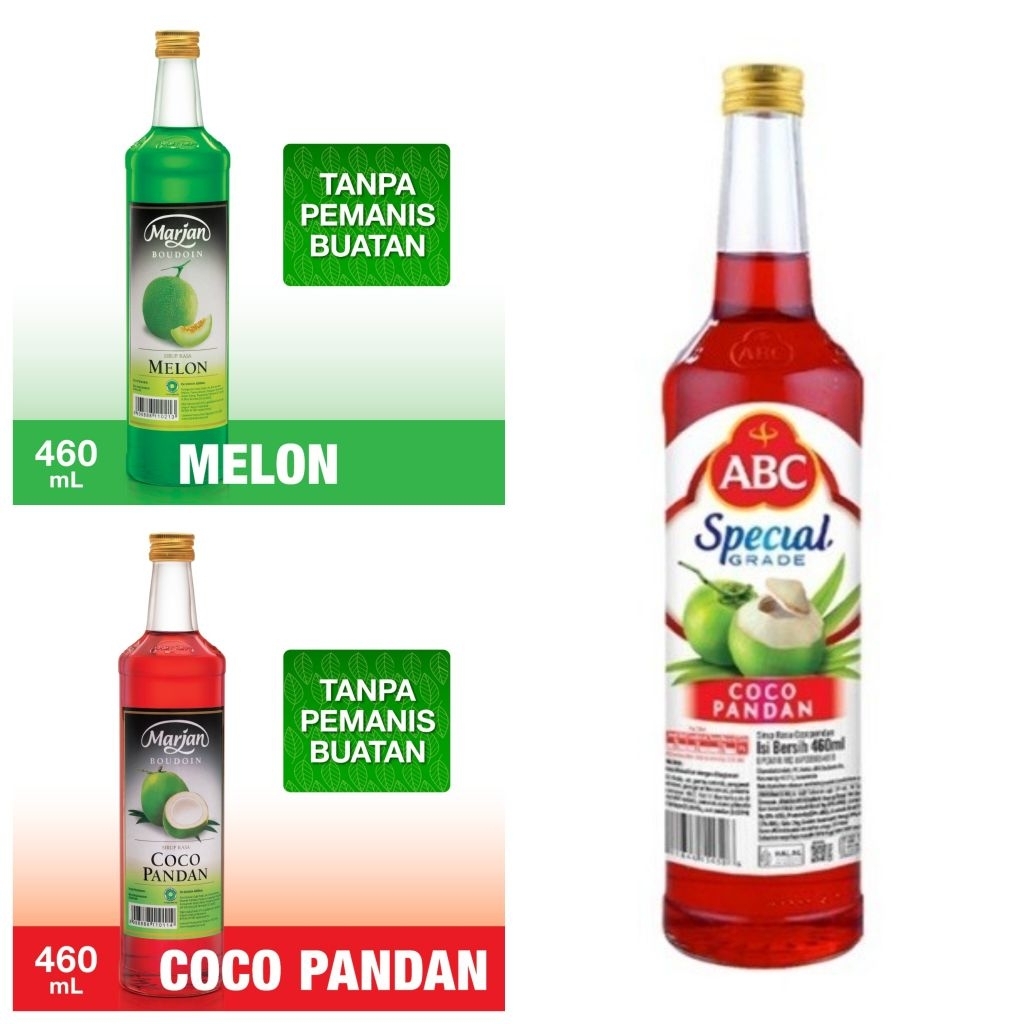 

Sirup Marjan Boudoin rasa Melon 460ml Sirup ABC Special Grade cocopandan Coco Pandan