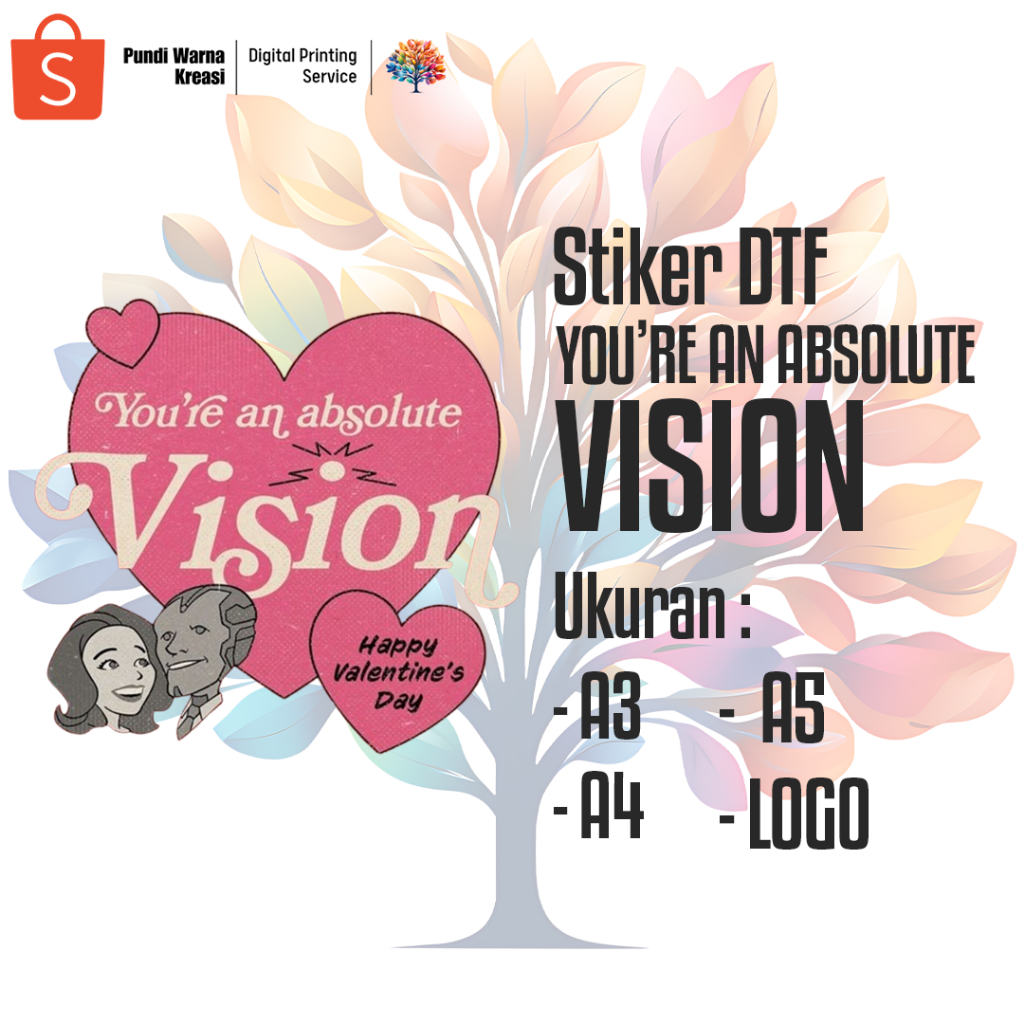 

Stiker DTF Marvel - You're an Absolute Vision (A3,A4,A5,LOGO)