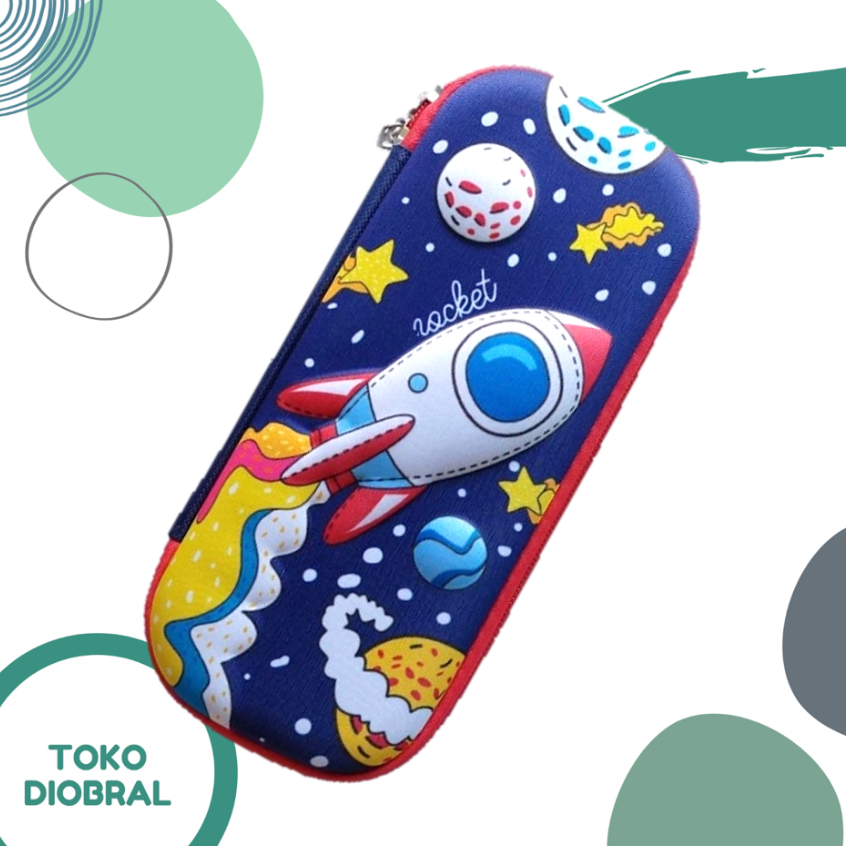 

Kotak Pensil Anak Gambar Timbul 3D Pencil Case Karakter Dinosaurus, Unicorn, Rocket, Astronot