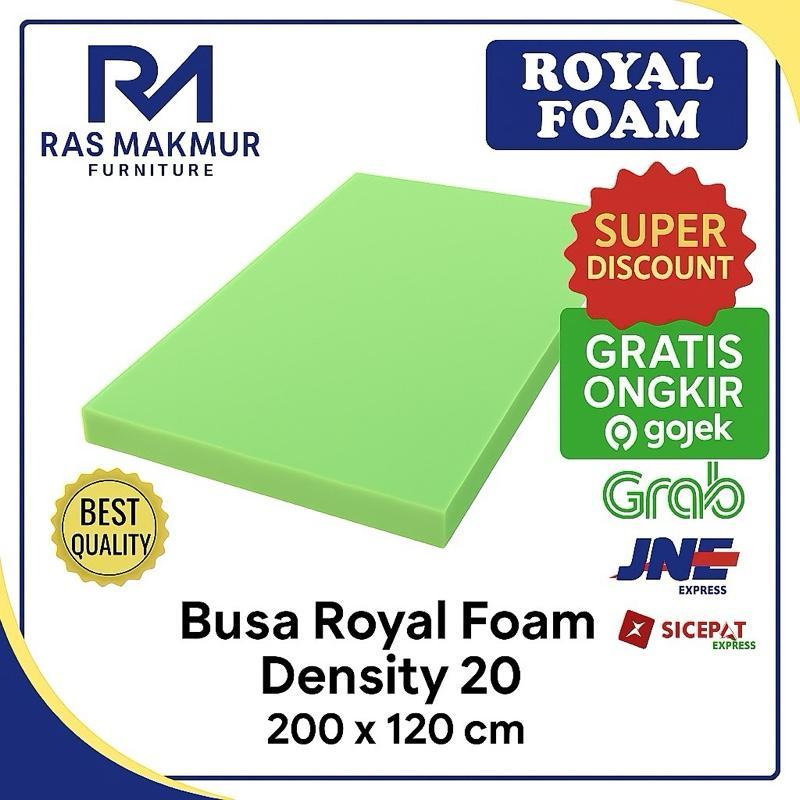 Busa Lembaran Royal Foam Density 20 Ukuran 200 x 120x3 cm – Empuk Serbaguna dan Hemat kasur murah