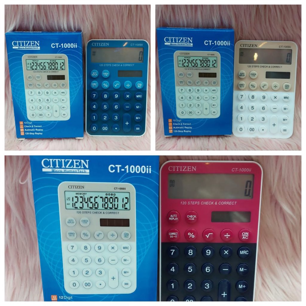 

TERMURAH‼️KALKULATOR CITIZEN CT-1000ii / 12 DIGIT CHECK AND CORRECT