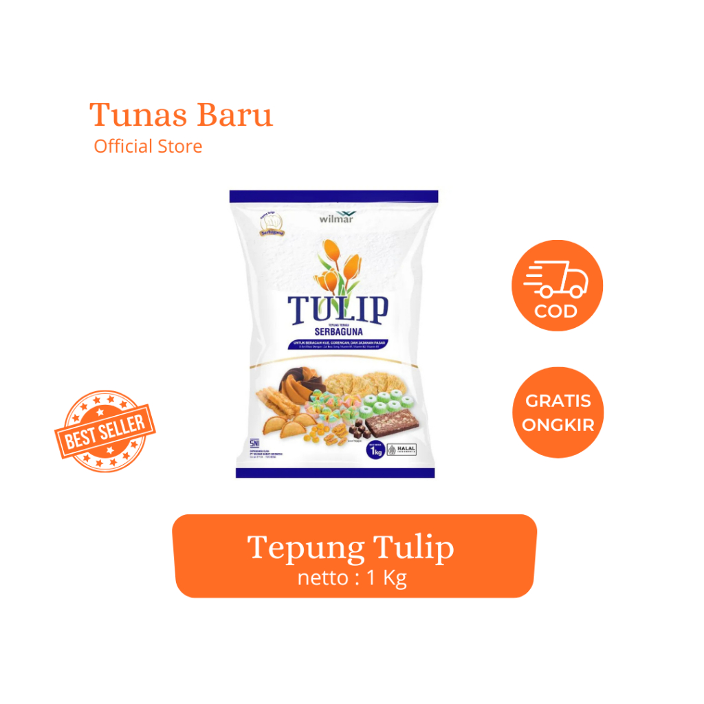 

Wilmar Tepung Terigu Tulip (1Kg)