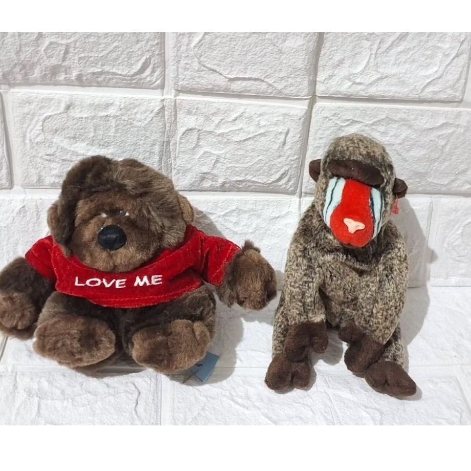 boneka monyet kingkong gorila babon baboon babun. boneka hewan binatang monyet monkey brand precious