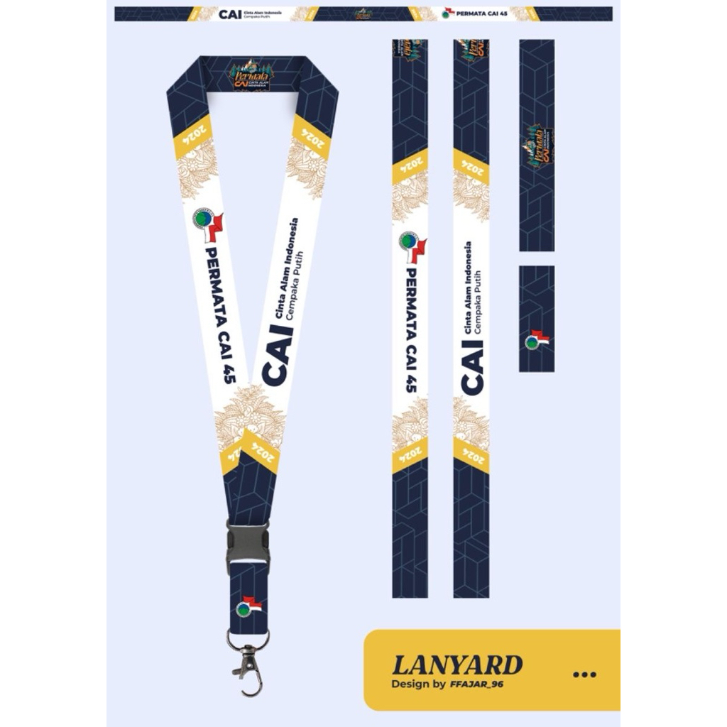 

(LANYARD SUBLIME PREMIUM/SULTAN) CETAK BOLAK-BALIK 2CM BAHAN TISSUE (FULL PRINT)
