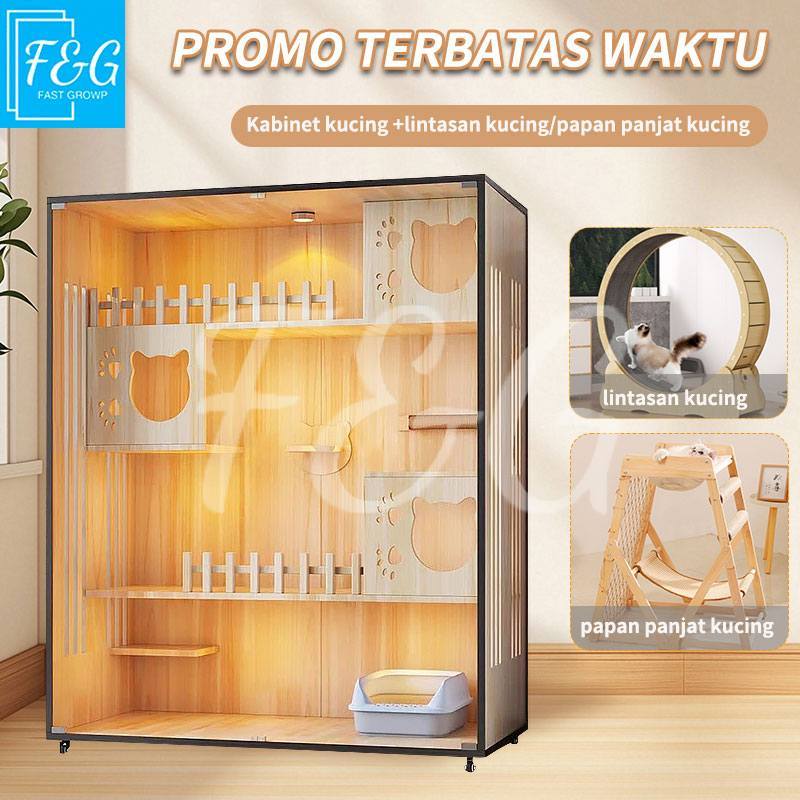 F&G  pengiriman 24 jam  Rumah kucing kandang kucing besar vila kucing mewah apartemen kucing kelas a