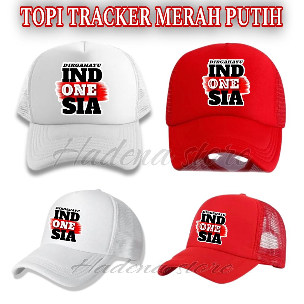 Topi Merah Putih 17 Agustus/Topi Tracker Dewasa Hat Merah Putih