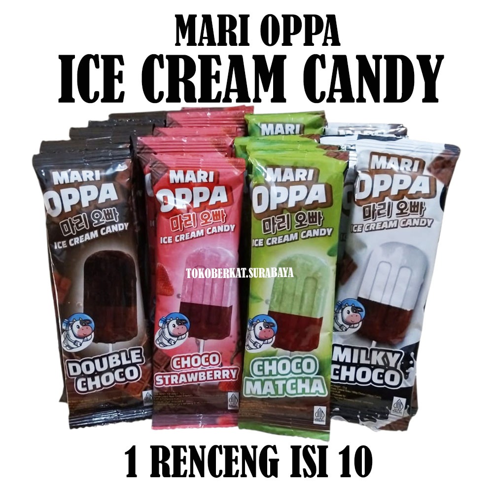 

MARI OPPA ICE CREAM CANDY PERMEN LOLLIPOP RENCENG ISI 10