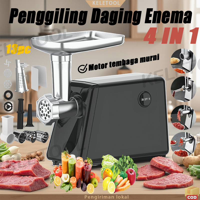 Stainless Steel Meat Grinder Mesin Giling Penggiling Daging Mesin Enema Listrik Food Chopper Jus Pem
