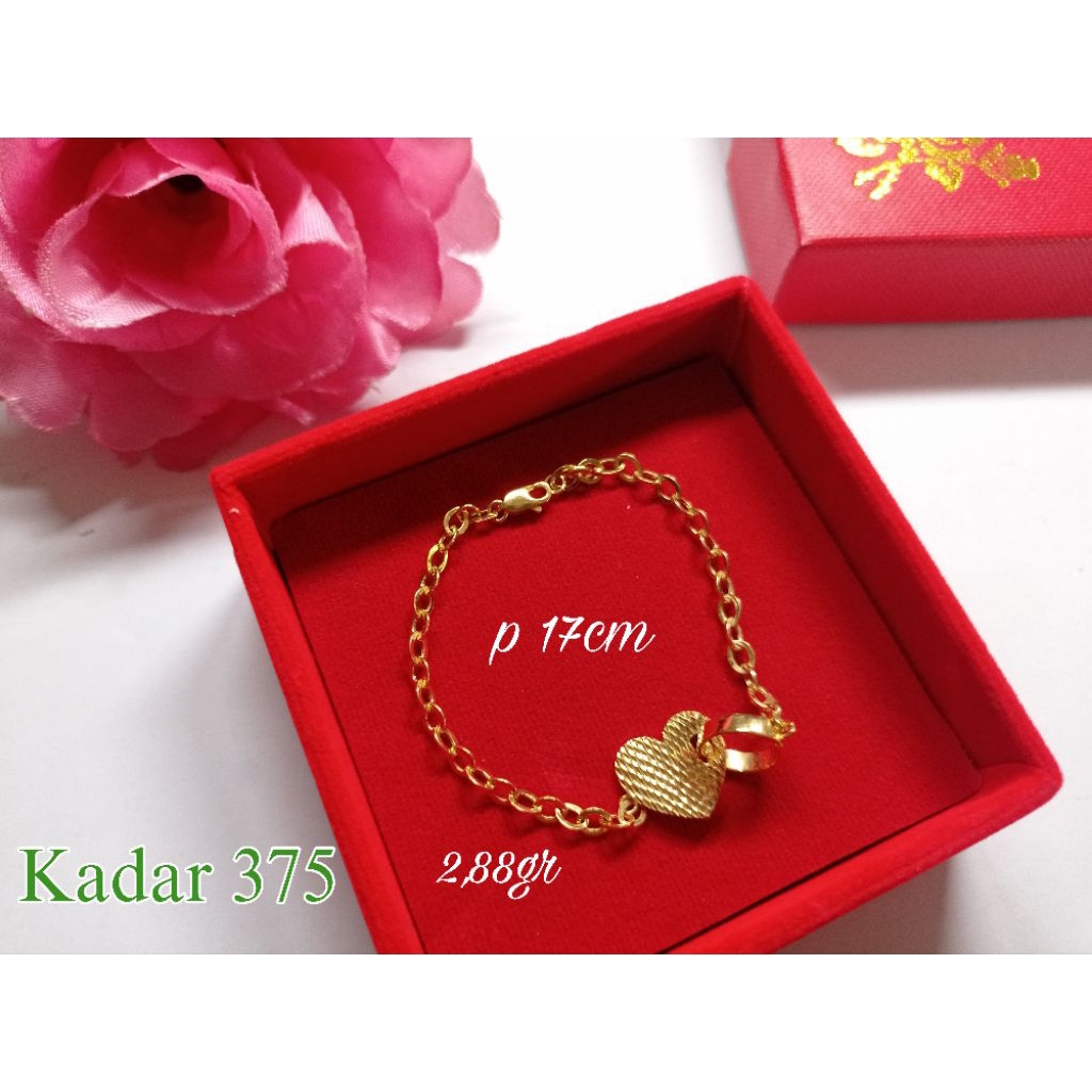 gelang rantai variasi love 375
