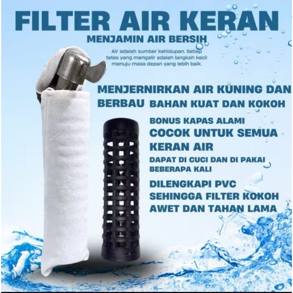FILTER AIR KERAN + KAPAS/ FILTER KAIN / FILTER PENYARING AIR KOTOR / FILTER AIR ZERNI