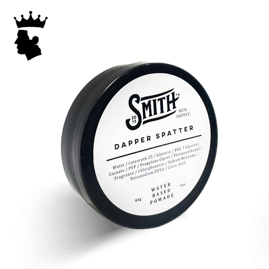 SMITH - Dapper Spatter Water Based Pomade 85gr | Pomade Rambut Pria Basah | Minyak Rambut Styling | 