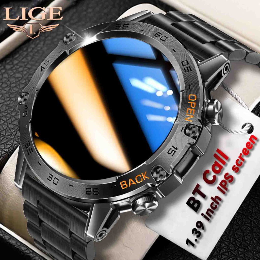 JXRZ Lige Jam Tangan Pintar Panggilan Bluetooth Asli Pria 100+ Jam Tangan Olahraga