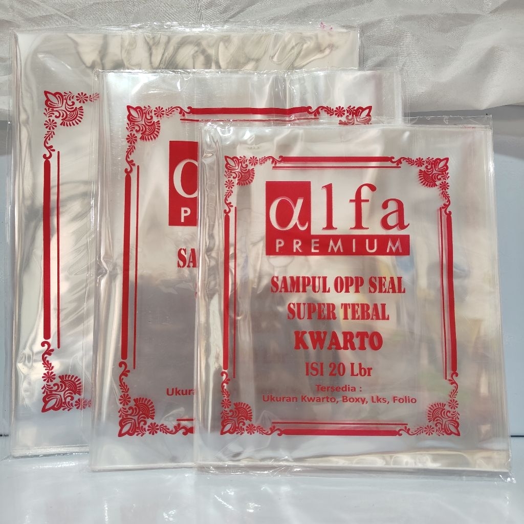 

1Pak/ 20 Lembar Sampul Buku OPP Seal Super Tebal