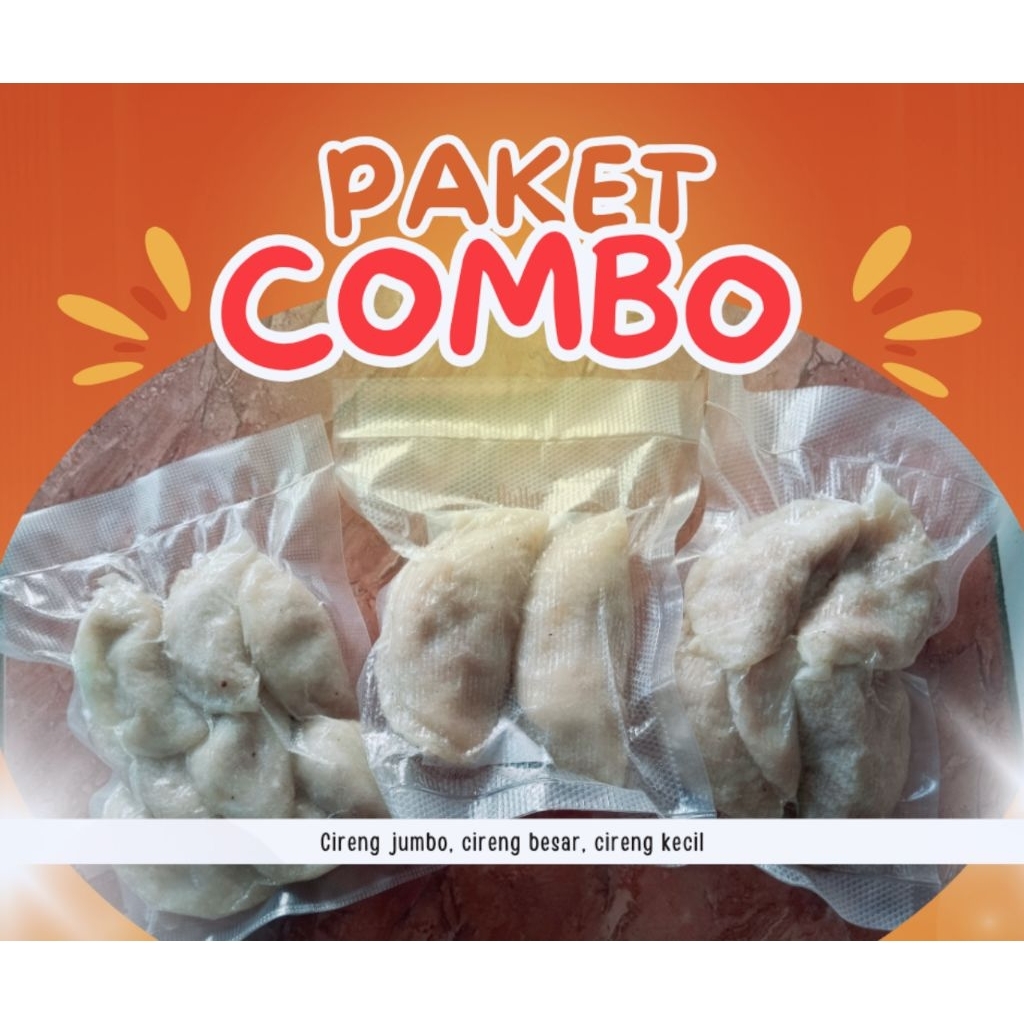 

Paket COMBO cireng Jumbo, Besar, Kecil (ayam, usus, keju) isian Full