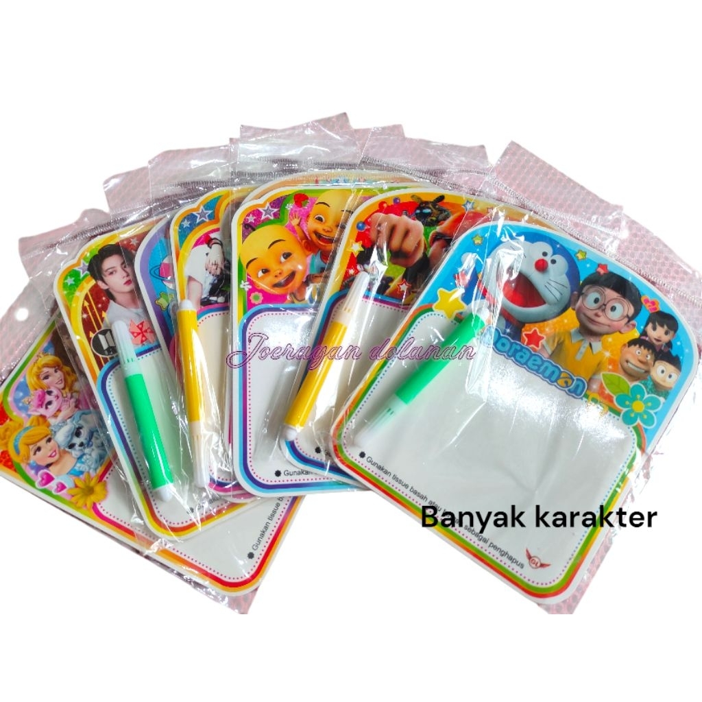 

12cs Mainan Edukasi Mewarnai papan tulis Spidol