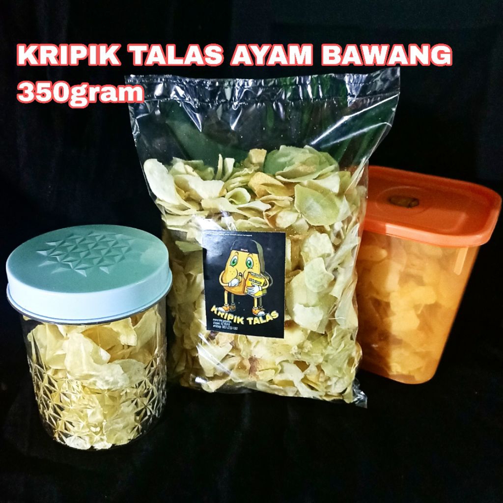 

Kripik talas rasa ayam bawang 350gram