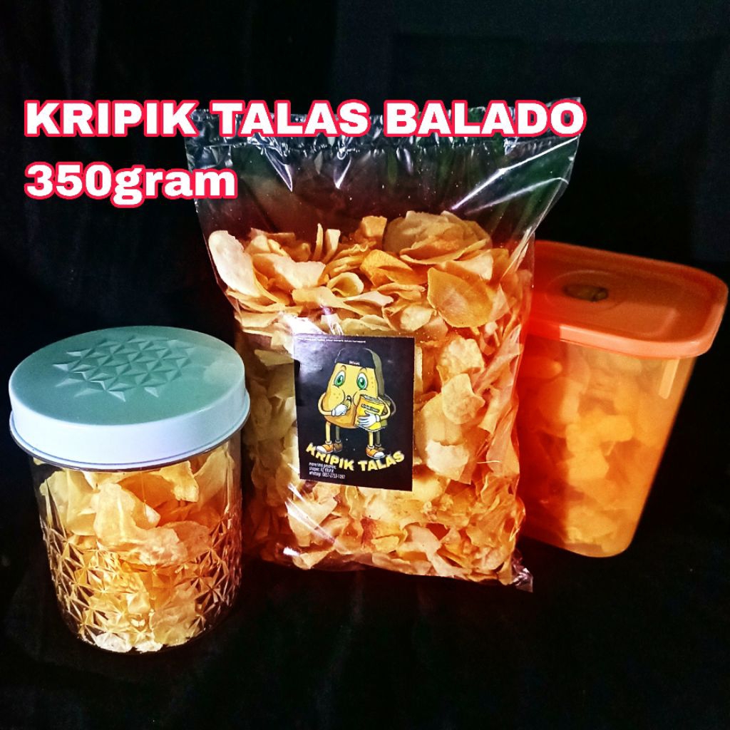 

Kripik talas rasa balado 350gram