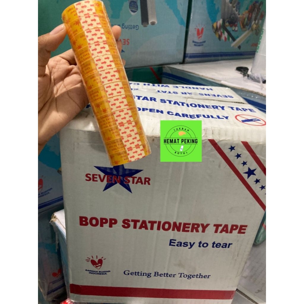 

Isolasi Kado paket 1 Dus (720 pcs) 12 mm 10yard Seven Star
