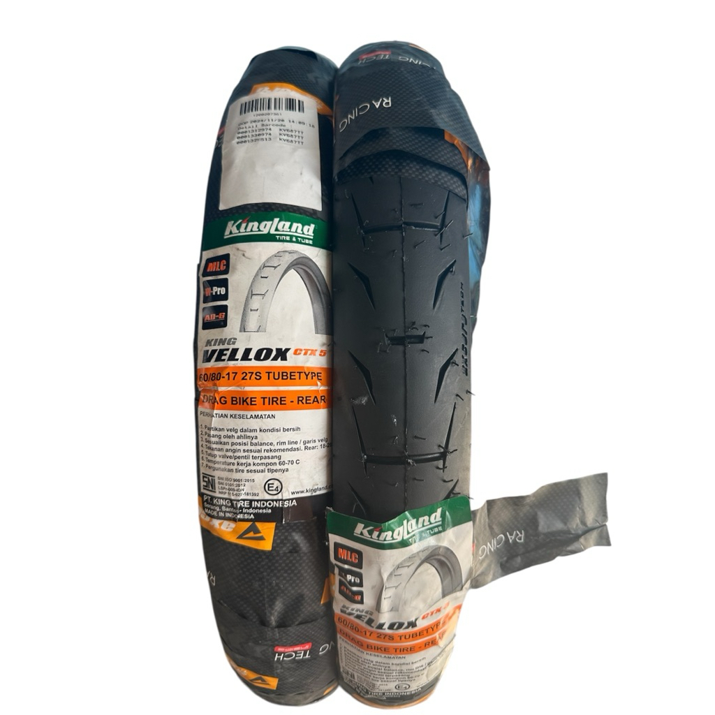 ban Kingland King Vellox CTX 5 60/80-17 Ban Drag Racing Soft
