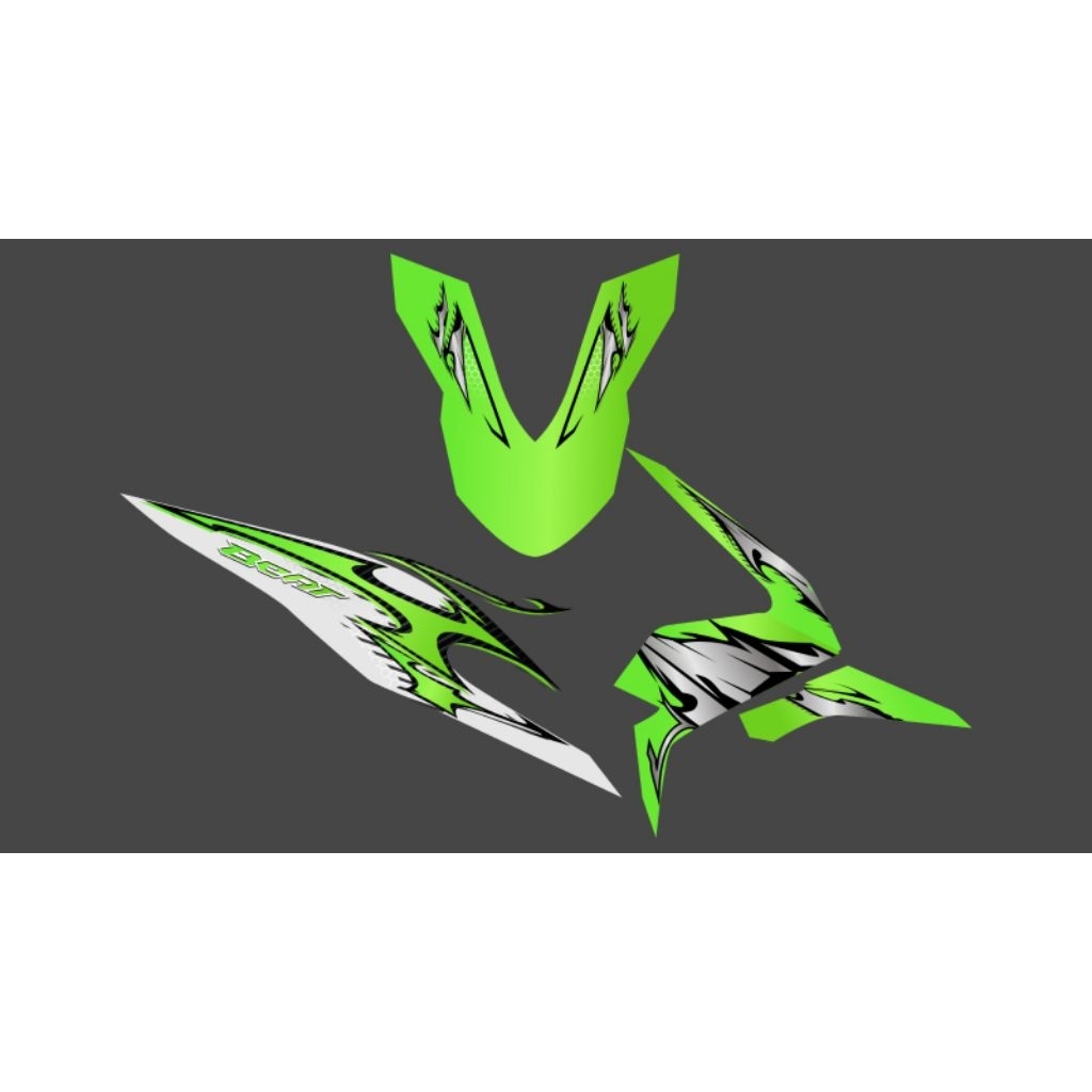 striping stiker beat deluxe vietnam style transparan custom