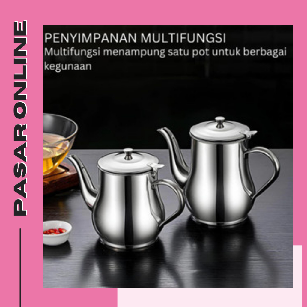 Teko minyak goreng Ceret stainless Oil pot Kapasitas 250/400/500ml Teko Penyaringan Minyak Y3587