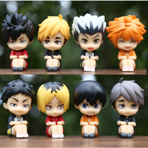 Action Figure Anime HAIKYUU Shayo Hinata Kageyama Tobio Set 8 pcs