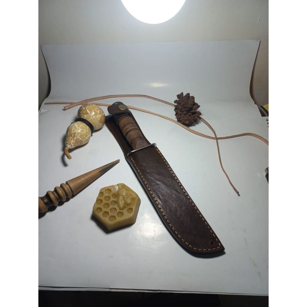 Sarung kulit Pisau KA-BAR Coklat