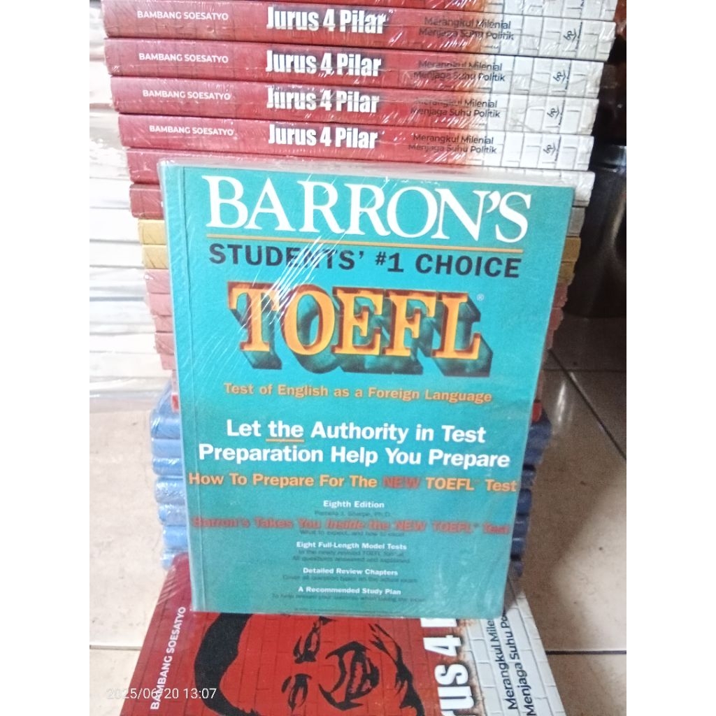 ORIGINAL BUKU BARRON'S STIDENTS #1 CHOICE TOEFL LET THE AUTHORITY IN TEST PREPARATION HELP YOU PREPA