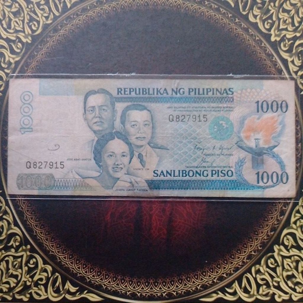 Uang Pilipina Philipina 1000 peso vf