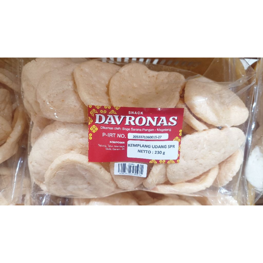 

Kemplang Udang Super Davronas 230 gram