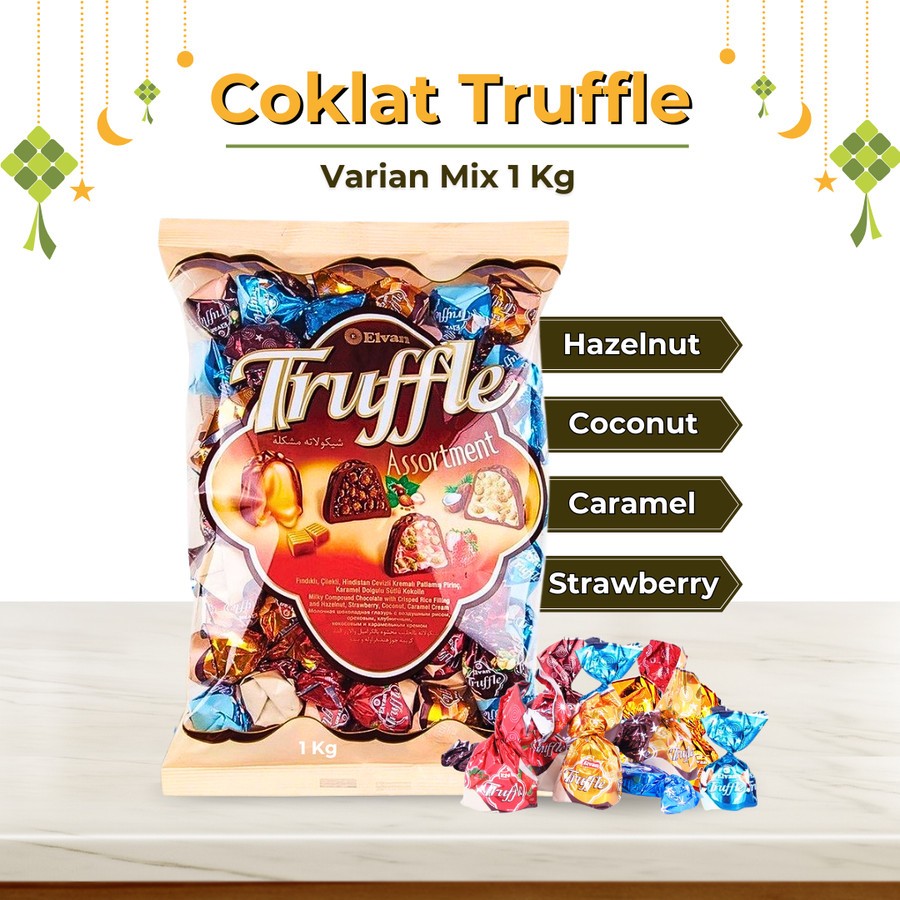 

COKLAT TRUFFLE PREMIUM 1 KG/COKLAT TRUFFLE TURKI/COKLAT TRUFFLE ARAB/COKLAT TRUFFLE ELVAN/OLEH OLEH HAJI DAN UMROH