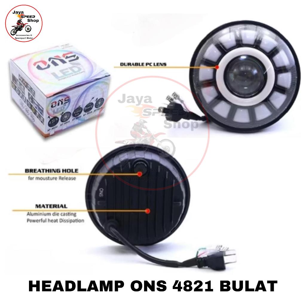 HEADLAMP ONS HEADLAMP DEPAN 4821 BULAT 5.75 INCH